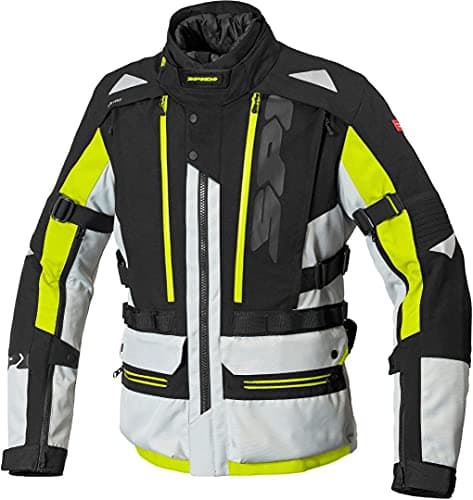 Image of SPIDI H2Out Allroad Motorcycle Textile Jacket, black/grey/yellow, L