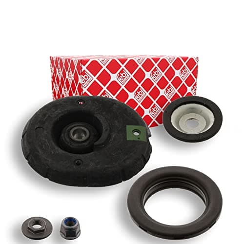 Image of febi bilstein 45691 Strut Top Mounting with integrated roller bearing, spring plate and nuts, pack of one