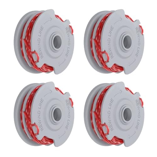 Image of Strimmer Wire, 4 PCS Strimmer Spool Line Compatible with Flymo FLY021/513937190 Grass Cutter Trimmer Wire, 1.5mm Double Line Autofeed Spools Replacement for Contour XT, Mini/Multi Trim Grass Trimmer