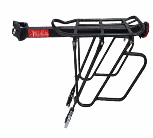 Image of Famex Ride Bike Pannier Rear Rack with guard for bag Mountain Bike Bicycle Carrier with Reflector Adjustable And Quick Release System Seatpost Rack Black,50KG, 24"-29"