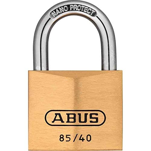 Image of ABUS Padlock Brass 85/40 - for Cellar Doors, Shed and Much More - Weatherproof - Brass Lock Body - Hardened Steel Shackle - ABUS Security Level 6
