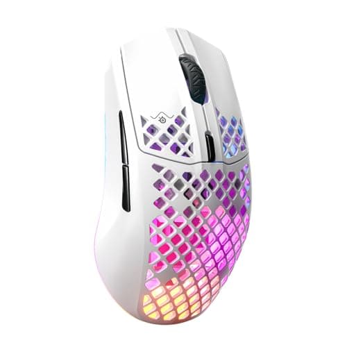 Image of SteelSeries Aerox 3 Wireless - Holey RGB Gaming Mouse - Ultra-lightweight Water Resistant Design - 18K DPI TrueMove Air Optical Sensor - Lag-free 2.4GHz / Bluetooth Wireless - Snow