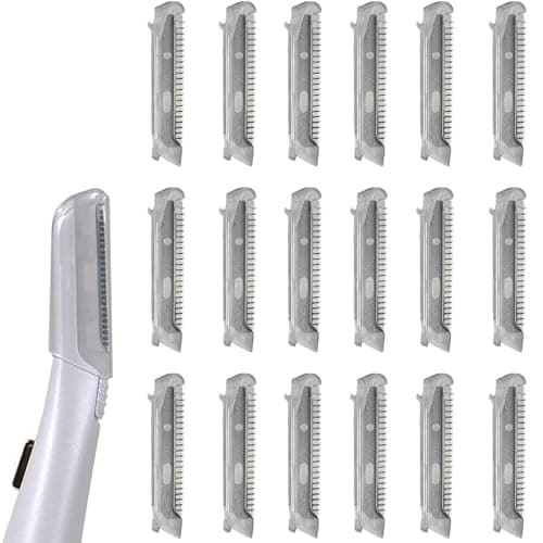 Image of 18 Pieces for Flawless Replacement Heads for Finishing Touch Flawless Dermaplane Glo, Lighted Facial Exfoliator, Replacement Blades for Facial and Eyebrow Hair Removal (18 Pcs)