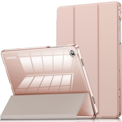 Image of INFILAND for Samsung Galaxy Tab A11+ Plus/A9+ Plus 11 inch Case (2023/2025), Slim Stand Crystal Clear Protective Smart Cover for Galaxy Tablet A9+/A11+ [Auto Wake/Sleep] (Rose Gold)