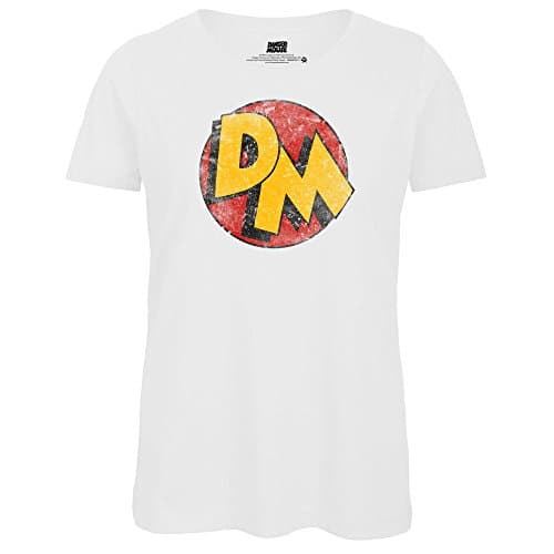 Image of Danger Mouse® Distressed DM Icon Ladies T-Shirt (White, Medium)