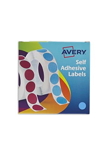 Image of Avery Round Label Dispenser - Blue, 19mm Diameter, 1120 Labels - Ideal for Promotional Labels, Packaging & More, 24-509
