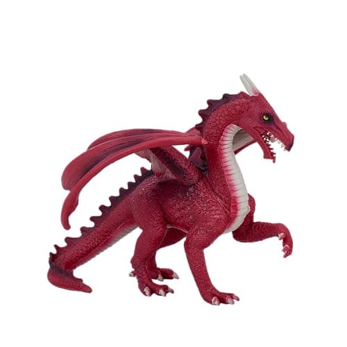 Image of MOJO - Red Dragon Mythical | Hand-Painted Toy Figure | Fantasy Creatures Collection | True to Life & Highly Detailed | Designed in UK