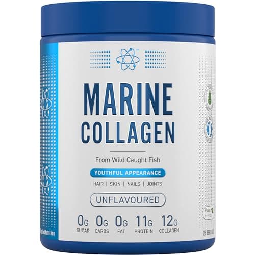 Image of Applied Nutrition Marine Collagen Powder - Hydrolysed Collagen Protein, Healthy Skin, Hair, Nails (Unflavoured) (300g - 25 Servings)