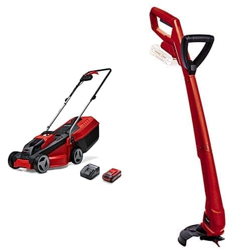 Image of Einhell Power X-Change 18/30 Cordless Lawnmower And Strimmer Set - GE-CM 18/30 Li Battery Lawn Mower With Battery And Charger + GC-CT 18/24 P Li Grass Trimmer Set With 20 Replacement Blades