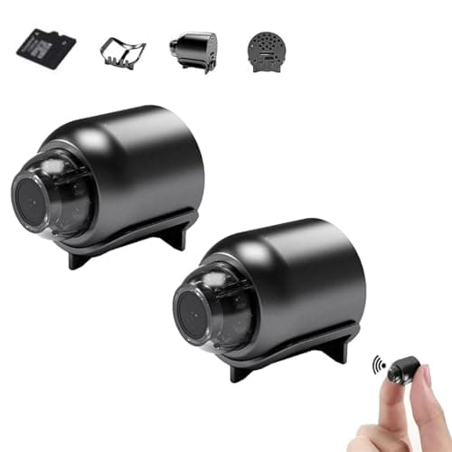 Image of Byandbyair Mini Camera,Wholetotal,Mini 4g Wireless WiFi Camera 1080p HD,Cat Eye Camer-a,Min-i Security HD Security Camer-a, Night Vision,With 32G memory card,Easy Installation (2pcs)