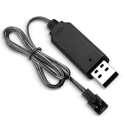 Image of Drone USB Charger Cable for 3.7V LiPo Battery SM-2Pin Plug with LED Indicator Overcharge Protection Compatible with RC Cars Drones Trucks Trains Boats and Toys