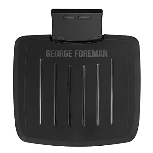 Image of George Foreman Immersa Medium Electric Grill [Removable Control Panel allows grill machine to be fully washable & dishwasher safe, Energy saving, Healthy, Toastie, Panini, Hot plate, BBQ] Black 28310