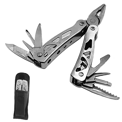 Image of Mini Multitool Plier Set 12-in-1 Stainless Steel Floding General Plier Multi-Purpose Foldable Pocket Multitool with Screwdriver Bottle Opener for Outdoor Camping Fishing Hunting Hiking Survival