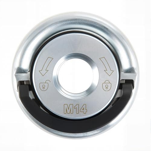 Image of M14 Quick Clamping Nuts, 45mm Quick Release Angle Grinder Nut Angle Grinder Locking Attachments Heavy Duty Locking Retaining Flange Nut with Pull Rin for Milwaukee Dewalt Makita Angle Grinder