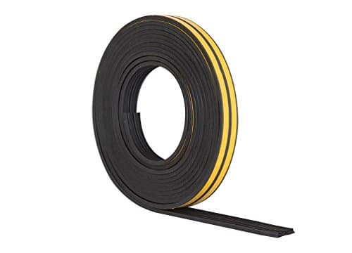 Image of Stormguard EPDM E Profile Draught Excluder - Self Adhesive Rubber Weather Strip - 5m, Black