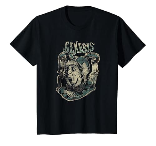 Image of Genesis Mad Hatter Distressed T-Shirt, Youth, Black, Small