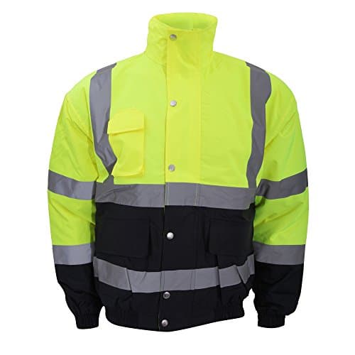 Image of Yoko Hi-Vis Two Tone Bomber Jacket (L) (Hi-Vis Yellow)