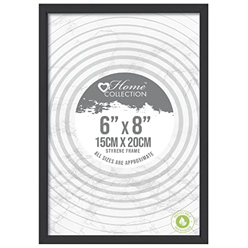 Image of Black Nouveau Simple Design Styrene Photo Frame 6x8"