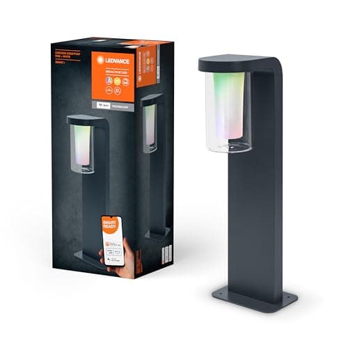 Image of LEDVANCE SMART+ CASCADE 50CM Post - Dimmable LED Free-Standing Luminaire Dark Grey For Outdoor Use With High-Quality Aluminium Housing, RGB Colour Control, 10W, 3000 Kelvin Warm White, 420 Lumen, IP44