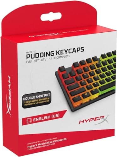 Image of HyperX Pudding Keycaps — Full Set of Keys — PBT — {Black