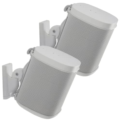 Image of Sanus Adjustable Speaker Wall Mounts Designed For SONOS ONE, PLAY:1 & PLAY:3 - Pair (White)