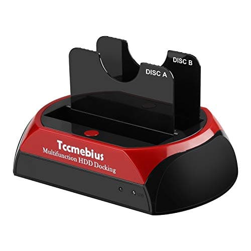 Image of Tccmebius USB 3.0 Hard Drive Docking Station, TCC-S868-UK USB 3.0 to 2.5 3.5 Inch SATA IDE Dual Slots Reader External Enclosure, for 2.5" 3.5" IDE SATA I/II/III HDD SSD