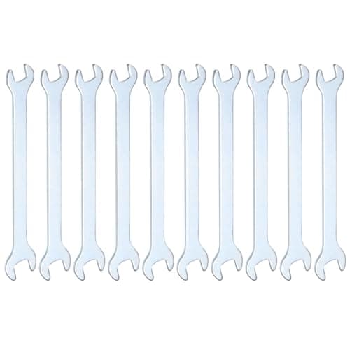 Image of sourcing map 10pcs Double Open End Thin Wrench 5.5mm x 7mm Metric Super Thin Small Flat Head Wrench Galvanizing Open Ended Spanner for Automotive Repair Furniture Assembly