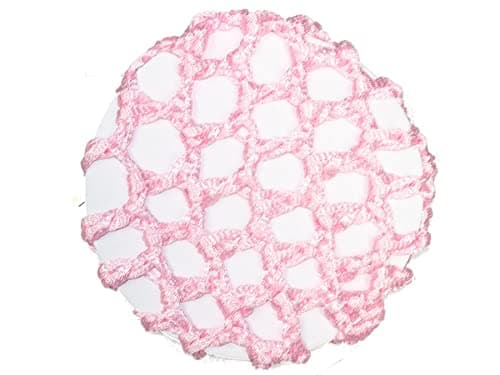 Image of Pink Hair Ribbon Bun Holder Cover Hair Net Elasticated 10cm - Dance Wear Ballet Sports Horse Riding Bridal Accessories for Women Girls by Glitz4Girlz