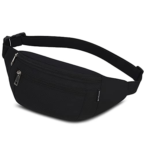 Image of Bumbags Waist Fanny Packs for Men Women Fashion Bum Bag with Adjustable Belt for Sport Running Hiking Jogging Travel Cycling Walking Dog Boys Ladies (Black)