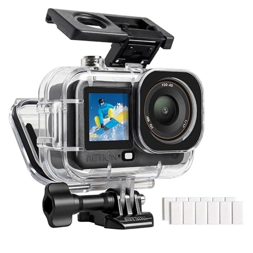 Image of FitStill 60M/196FT Waterproof Case for DJI OSMO Action 6, Dual Cold Shoe Design Thickened Sealing Ring, Optical Glass Lens, Action6 Protective Accessories