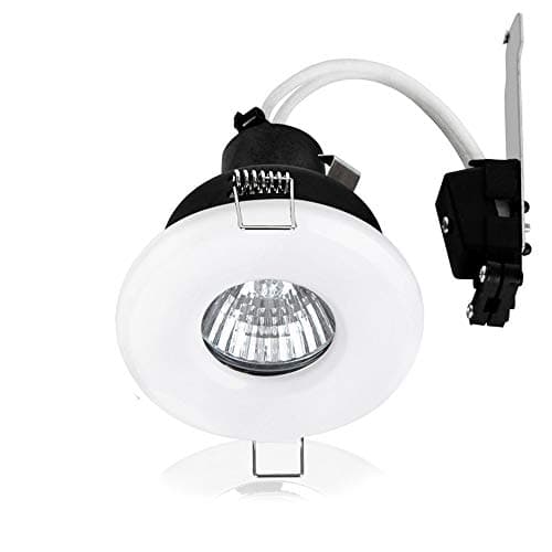 Image of MiniSun | Gloss White GU10 Recessed Ceiling Downlight | Recessed Lighting, Home Décor & Improvement Essential | Mains Wired