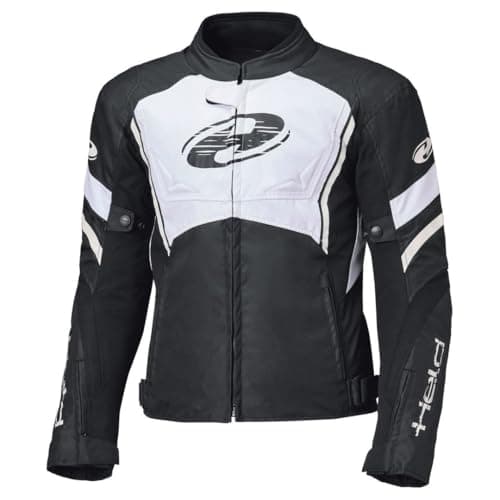 Image of Held Baxley Top waterproof Motorcycle Textile Jacket, black/white, M