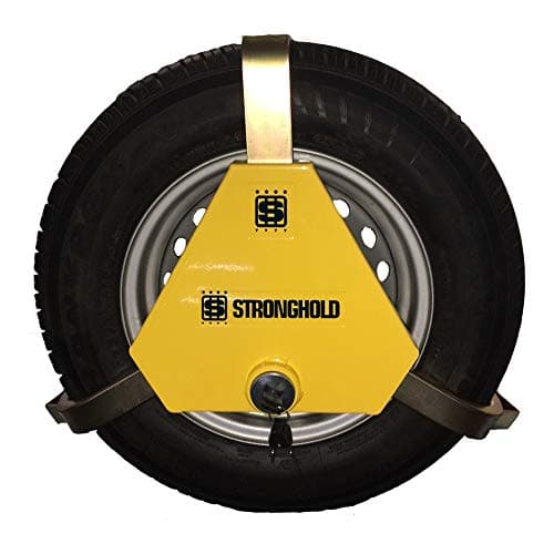 Image of Stronghold Apex 15 Inch- 18 Inch Triangular Wheel Clamp Suitable for Caravans, Trailers, Horse Boxes, Vans and Motorhomes Tyre Width 205-225 mm Diameter 618 mm - 818 mm Sold Secure Gold Standard