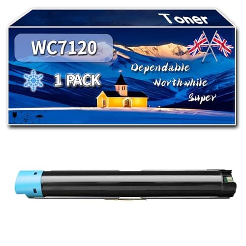 Image of Compatible for Xerox WC7120 Toner Cartridges, Work for Xerox WorkCentre 7120 7125 7220 7220i 7225 7225i Printers, Toner Cartridges 006R01457 006R01458 006R01459 006R01460 (1 Pack Cyan)