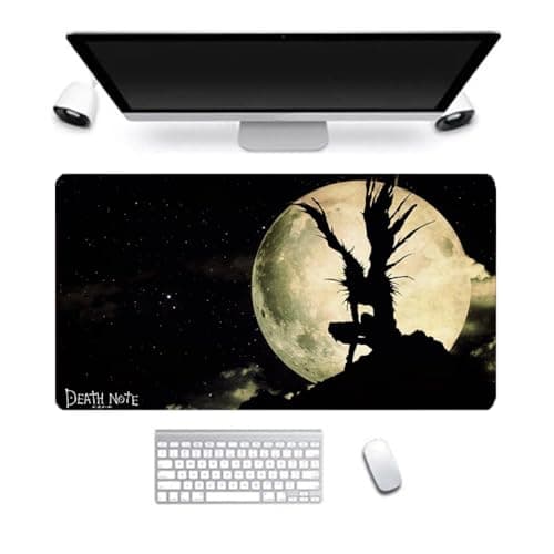 Image of Zhongkaihua Death Note Anime Gaming Mouse Pad, Light Yagami L Lawliet 300 * 800mm Extended Large Non-Slip Rubber Mouse Mat, Desk Pad for Office Desk Office Home