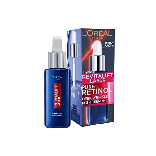 Image of L'Oreal Paris Revitalift Laser Pure Retinol Serum, Anti-Wrinkle, Anti-Fine line, Retinol Night Serum For Face, Visible Results, Validated by Dermatologists, 30ml