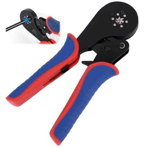 Image of Ferrule Crimping Tool, Wire Crimper Plier, 0.08-16mm²/AWG30-5 Self Adjustable Ratchet Bootlace Ferrule Wire Crimping Plier, Hand Crimper Plier Wire Terminal Crimping Tool for VE Tube Type Terminal