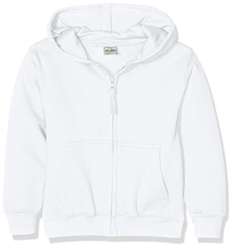 Image of AWDis Boy's Kids Zoodie Hoodie, White (Arctic White), Medium