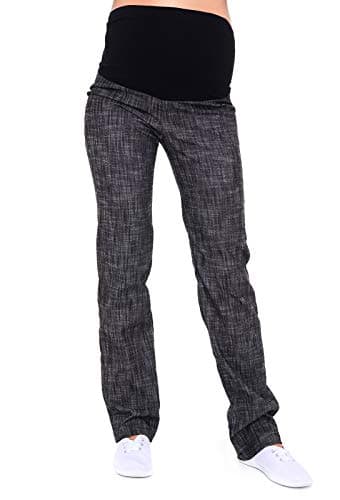 Image of Mija - Maternity Trousers/Jeans Classic Straight Cut Denim Over Bump 3014 (14, Denim Black)
