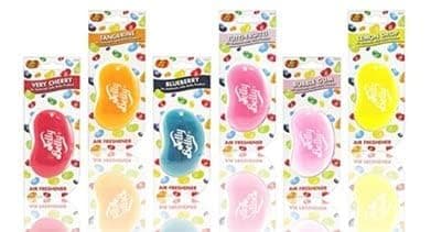 Image of Jelly Belly 3D Mixed Fragrance - 6 Air Fresheners - Cherry, Tangerine, Blueberry, Tutti Fruitti, Bubble Gum & Lemon 15210