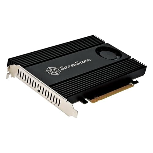 Image of SilverStone Technology ECM40 PCIe 4.0 x16 to 4 x M.2 NVMe SSD Adapter Card, SST-ECM40
