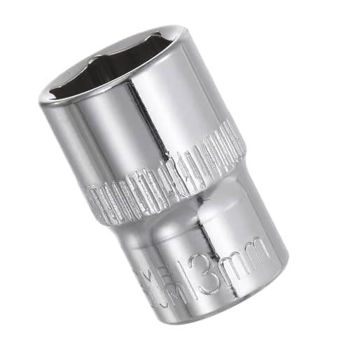 Image of Youzzei 13mm 3/8 Inch Square Drive Socket, 6 Point Metric Socket, Polishing Chrom Vanadium Alloy Steel 13mm Sockets 3/8" Drive for Car Repair Mechanical Maintenance Home Use