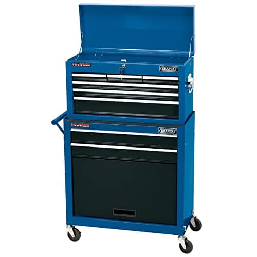Image of Draper 51177 2 Drawer Roller Tool Cabinet and 5 Drawer Chest , Blue, Large