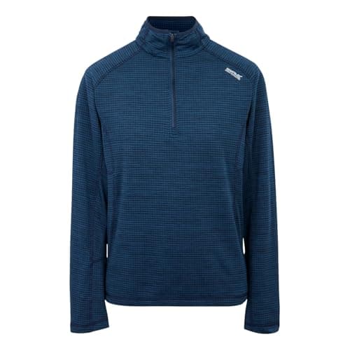 Image of Regatta Mens Yonder II Half Zip Fleece Stretch Warm Lightweight Winter Layer Top