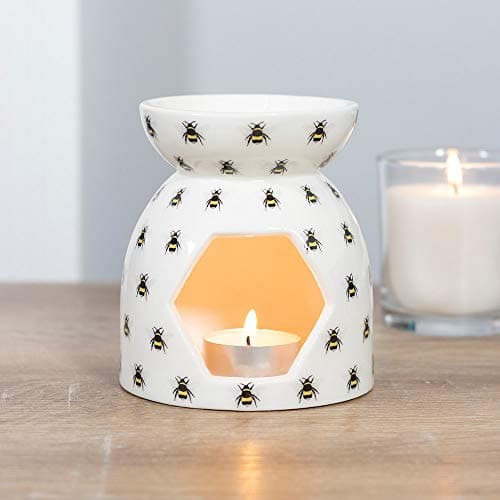 Image of Wax Melt Burner, Ceramic Bee Oil Burner, Essential Oils and Wax Melts, Tea Light Diffuser, Tarts Holders, Witchcraft, Scented Diffuser Home Room Decor Decorative Gift