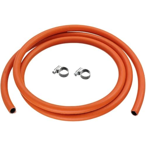 Image of JD Brands 2m LPG Gas Hose – 8mm Internal Bore for Butane & Propane with 2 Hose Clips – Ideal for BBQs, Heaters & Outdoor Appliances