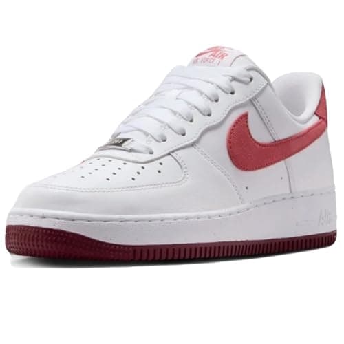 Image of NIKE FQ7626 Air Force 1 '07 Men White/Adobe-Team RED-Dragon RED, 5.5 UK
