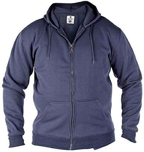 Image of Rockford Mens Plain Zip Hooded Sweat Shirt in Navy in 4XL