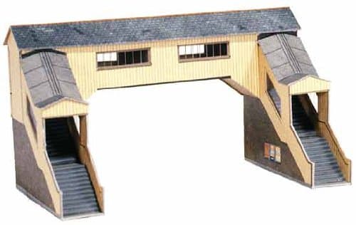Image of Superquick Covered Footbridge - 1/72 OO/HO - Card Model Kit