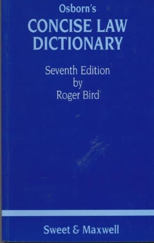 Image of Osborn's Concise Law Dictionary